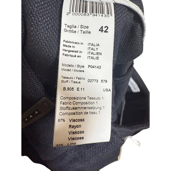 NWT Peserico Grey Linen Blend Bermuda Shorts Women’s Sz. 6 - Picture 10 of 12